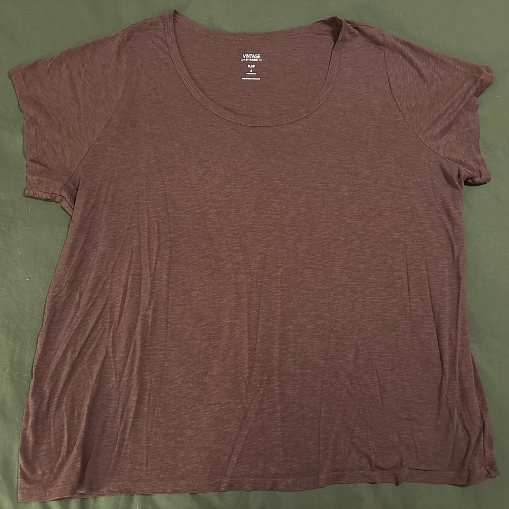 Women’s Vintage By Torrid Size Slub 5 Crewneck Short Sleeve Tee Shirt